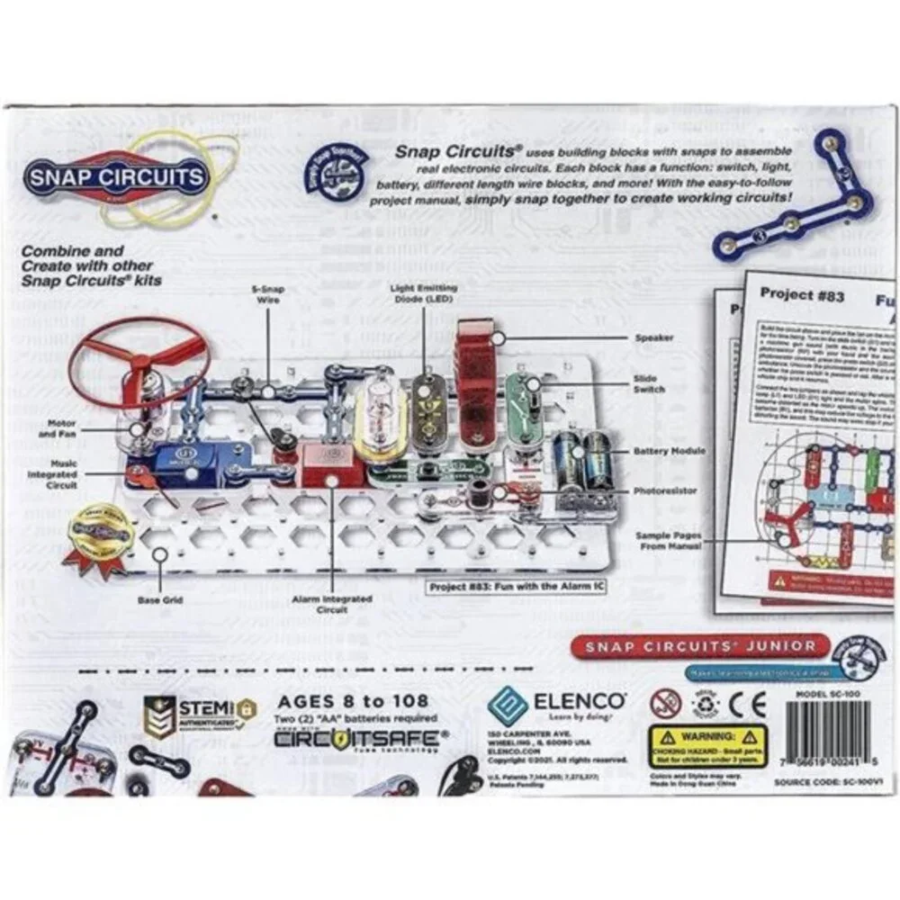 STEM Educational Toy for‎ Kids 8 + Electronics Exploration Kit  Project Manual